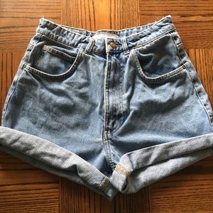 Zara Mom Style High Waisted Shorts